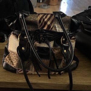 Elegant Patchwork Shoulder Bag